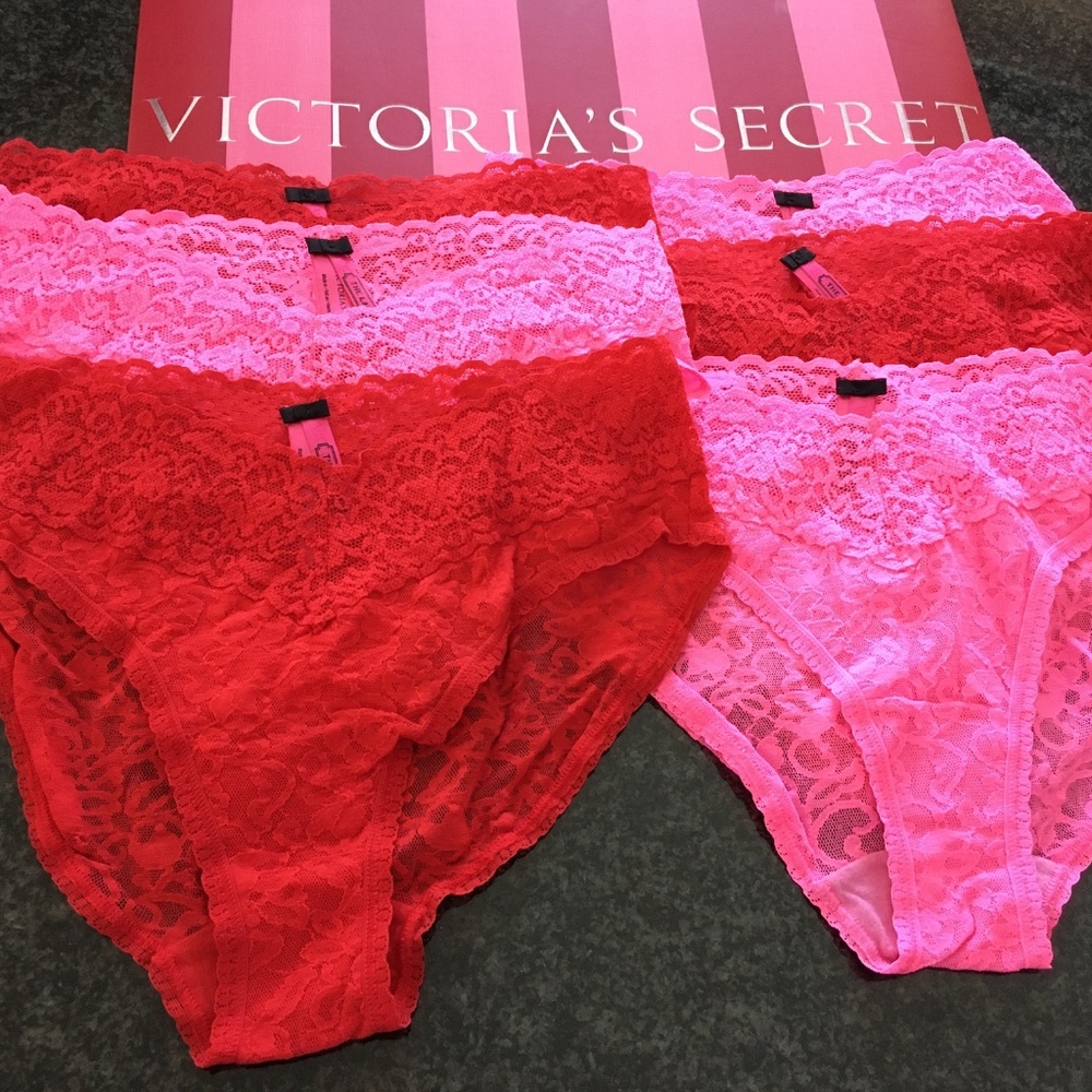 6 Victoria’s Secret LACIE Hip Huggers Panties -S